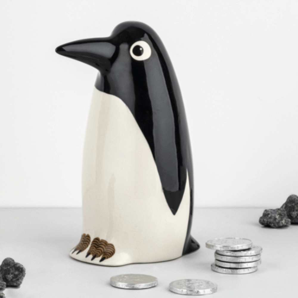 Hannah Turner Handmade Ceramic Penguin Money Box